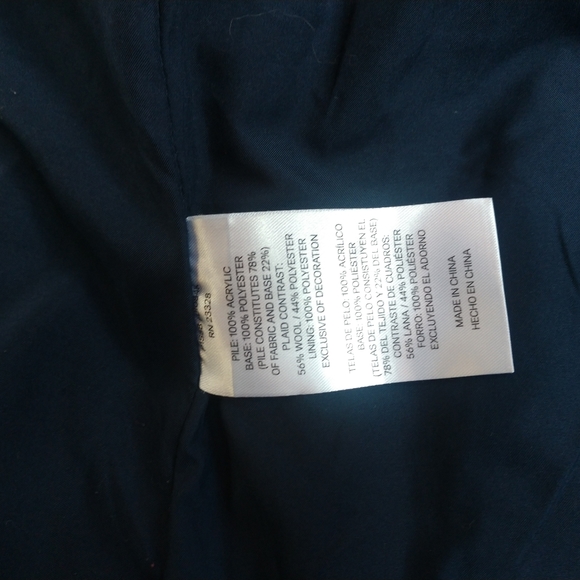 Pendleton Women's Fuzzy Full Zip Deep Blue Sherpa Jacket - Picture 7 of 8